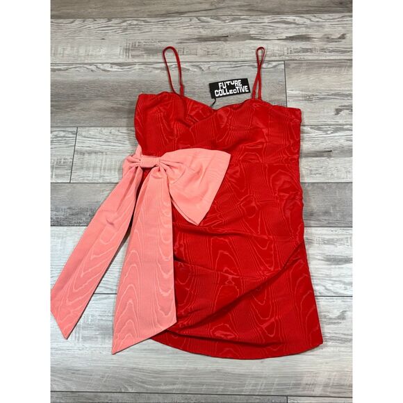 Future collective red and pink spaghetti strap dress size XL - Picture 1 of 12